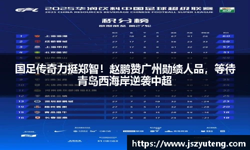 国足传奇力挺郑智！赵鹏赞广州勋绩人品，等待青岛西海岸逆袭中超