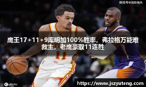 鹰王17+11+9库明加100%胜率，弗拉格万能难救主，老鹰豪取11连胜